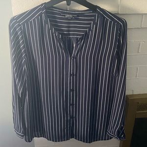 Sz 16P Lands End Striped Blouse